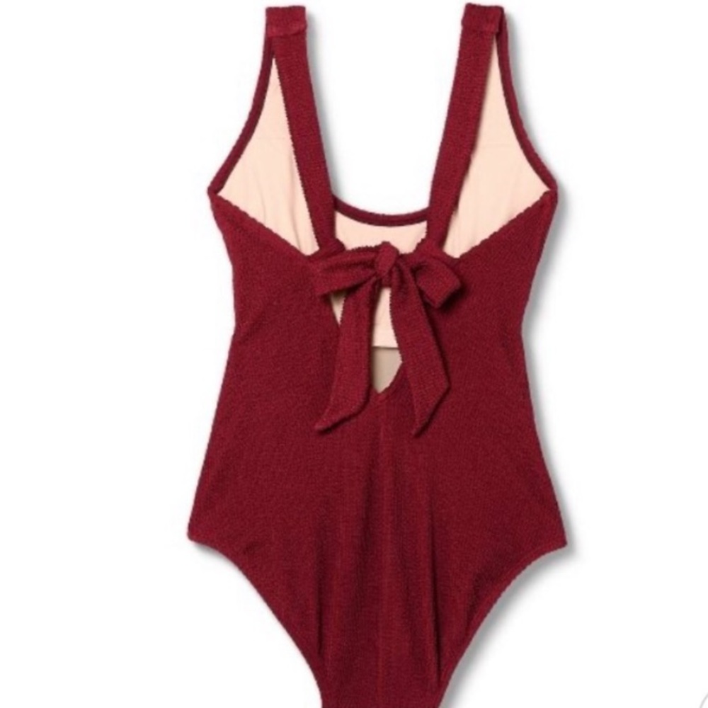 NWT Kona Sol Women's Pucker Square Neck Medium Coverage One Piece Swimsuit szXL - Picture 4 of 8